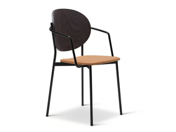 COCO METAL 358-M - Stackable steel chair with armrests by Origins 1971 - view 2